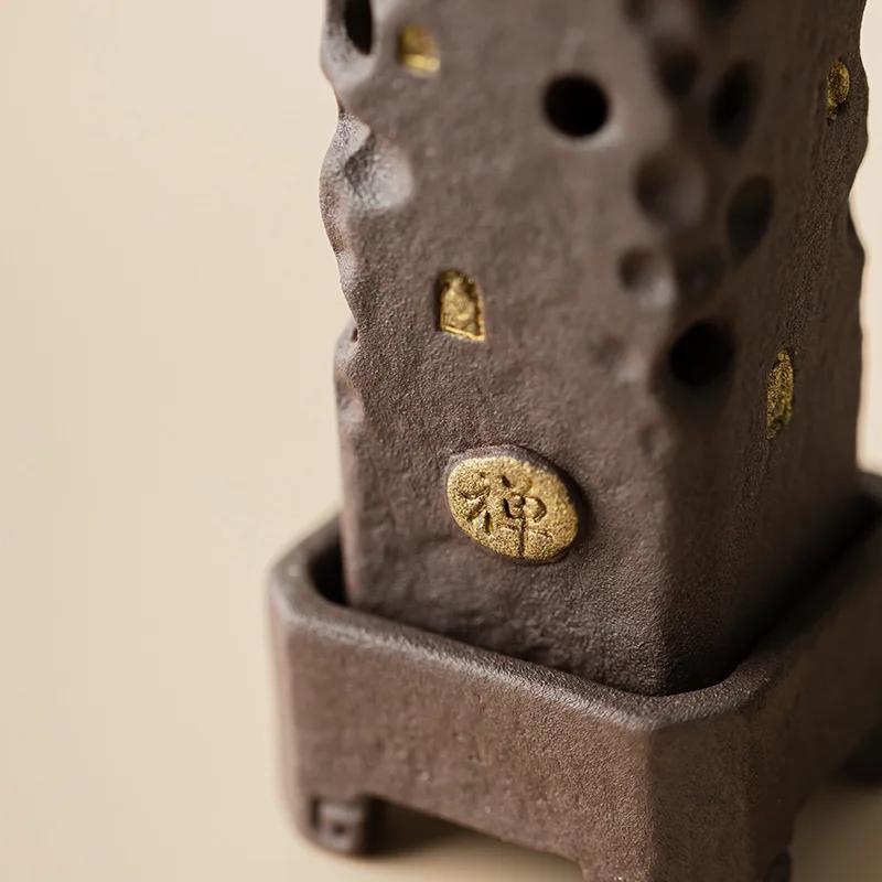 Держатель для благовоний Zen Stick Innse с крышкой, керамический, ретро, для ароматерапии, для дома, комнатного чаепития, настольный, декор для медитации, подарок