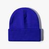 Knitted Hat Women's Winter Jacquard Four Corners Warm Thickened Men's Cold Hat Outdoor Black Versatile Wool Hat Purple Cold Protection