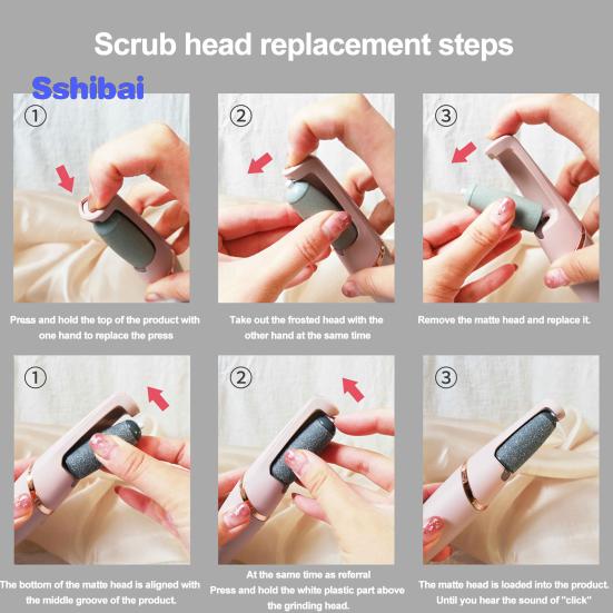 1 комплект электрического средства для удаления мозолей, быстрая зарядка, безопасная защита ног, профессиональный набор инструментов для педикюра для гладких ног