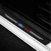 Leather Car Door Plate Sill Anti Scuff Protector Welcome Pedal Threshold Sticker For Ford Ranger Focus Kuga Mustang h246 Mondeo Ghia