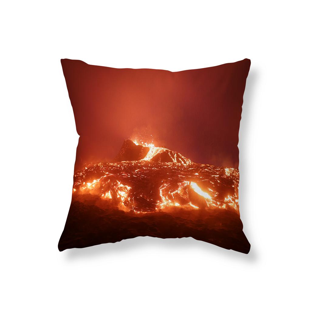Наволочка с извержением вулкана, молнией и пейзажем, декоративная наволочка для дивана, наволочка на подушку для стула, домашний декор для комнаты