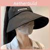 Widebrim Summer Stylish Hat For Women Antiuv Ponytail Cap Design Foldable