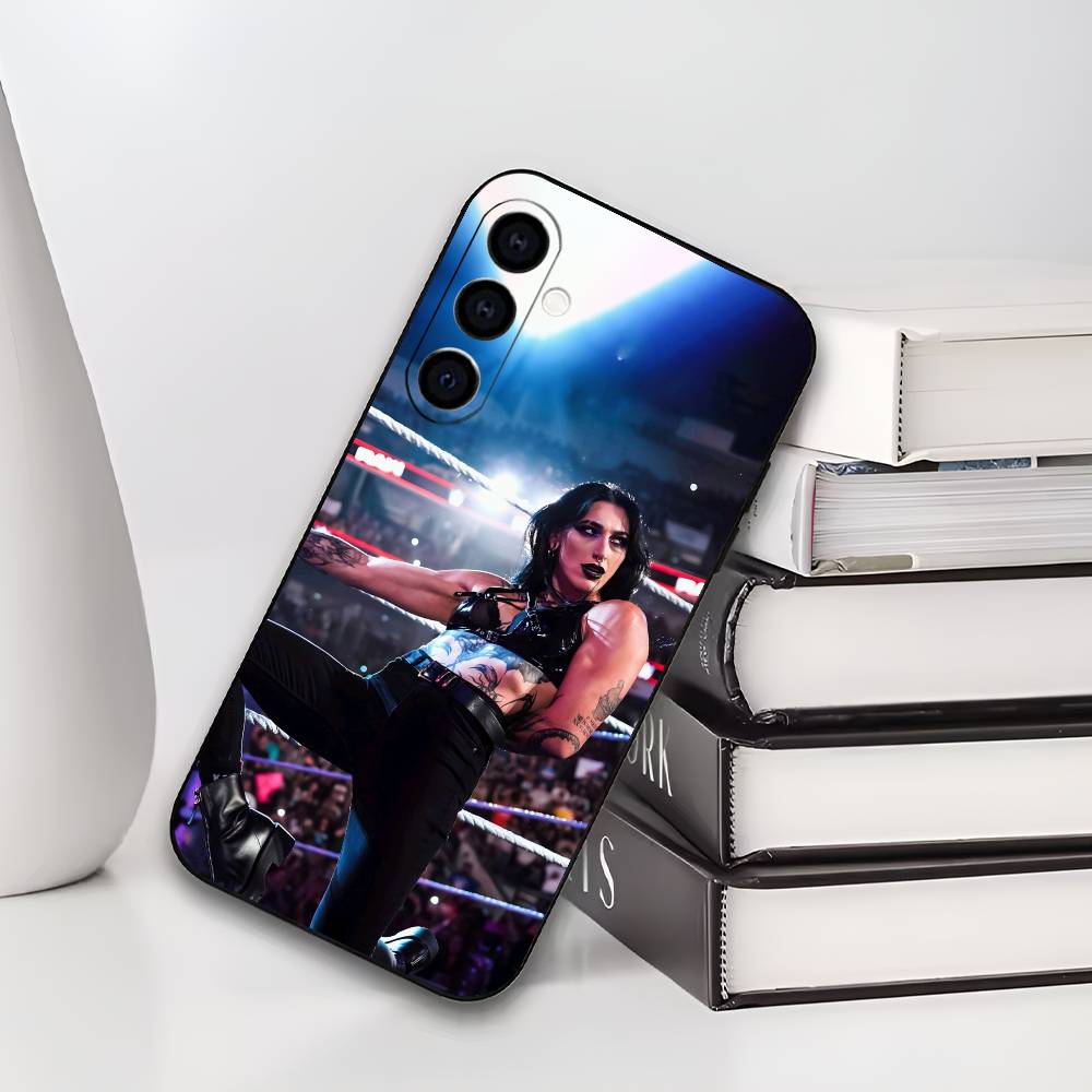 Wrestler R-RheaRipley Phone Case For Samsung Galaxy A73,A72,A71,A70,A53,A52,A51,Soft Silicone Black Cover