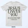 Камуфляжная футболка «Иисус любит тебя» белая христианская футболка «Бог сын брат»