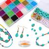 1 комплект/сумка имитация бирюзы + бусины с буквами + аксессуары для изготовления ювелирных изделий своими руками