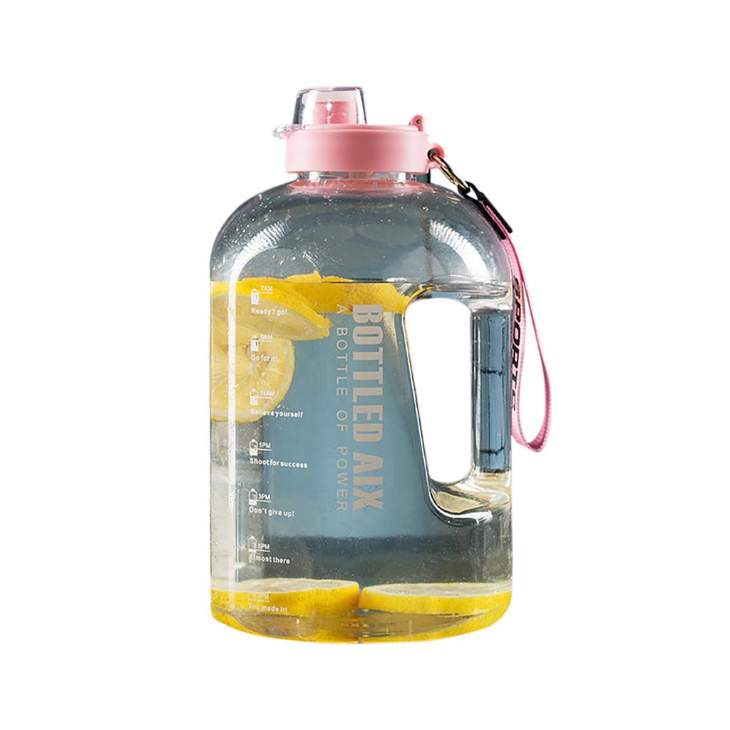 2.2L Спортивная бутылка для воды Большая емкость 1 галлон бутылка для воды со шкалой времени BPA Free пластиковая бутылка для воды для фитнеса на открытом воздухе