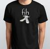 Fih Shoes Рыба Забавный Графический Принт Футболка S M L XL XXL 3 4 XL Черный Белый