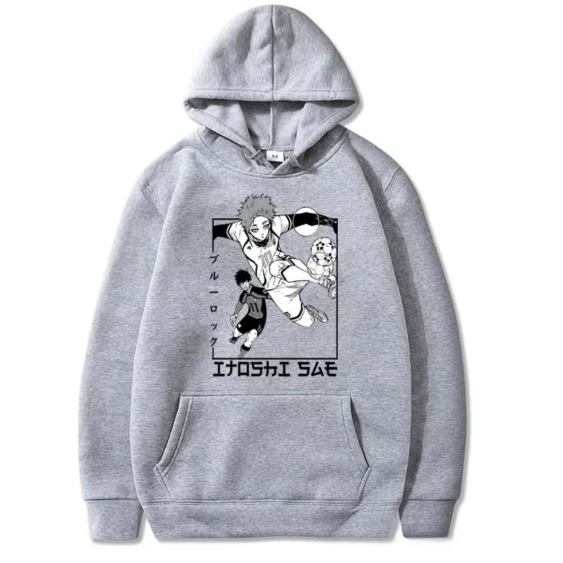 2025 Autumn Winter Long Sleeves Hooded Sweatshirts Manga BLUE LOCK Itoshi Sae Hoodies Men Women Casual Loose Anime Street Hoody