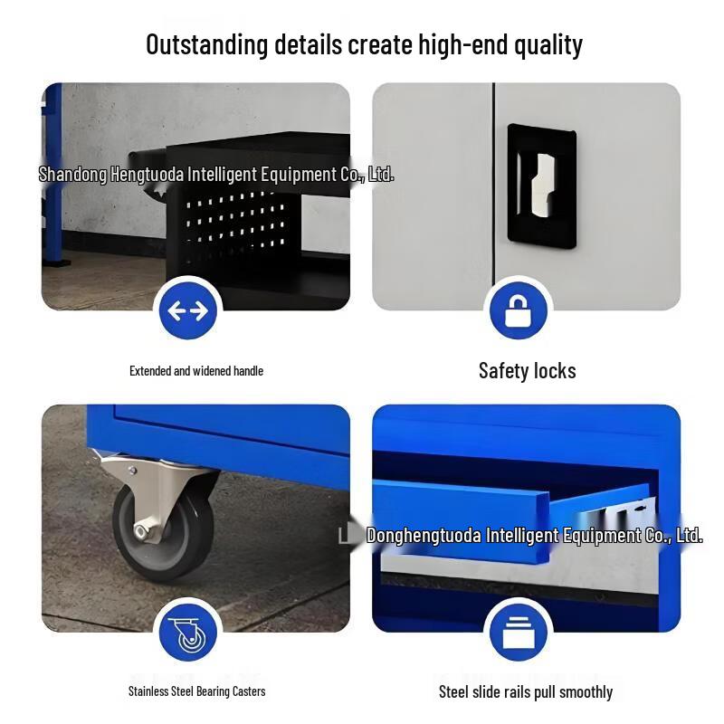 Heavy-Duty Double-Door 3-Tier Workshop Tool Cabinet