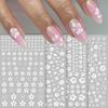 Xiaomi Cherry Blossom 3D Nail Stickers White Flower Petals Nail Art Decals Elegant Wedding Design Spring Sakura Manicure Slider Decor