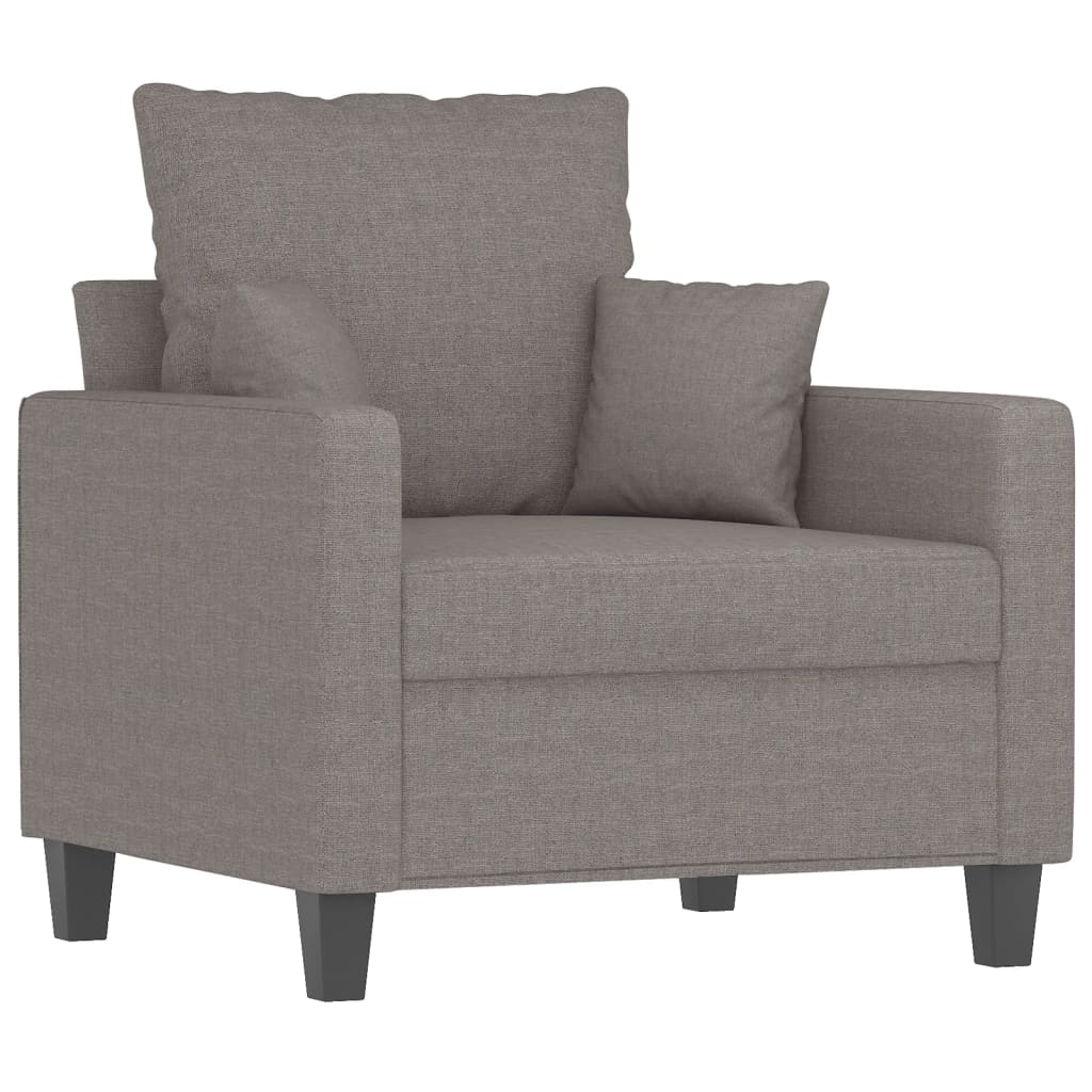 Vidaxl 3-Cz. Komplet Wypoczynkowy Z Poduszkami, Taupe, Tkanina