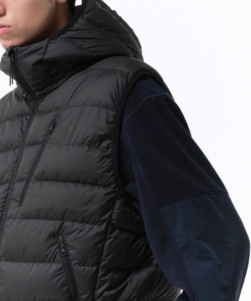 Musinsa Standard [City Leisure] Hooded Light Down Vest [Black]