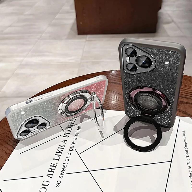 Браслет с блестящими кристаллами для чехла-держателя телефона Magsafe для Samsung Galaxy S26 Ultra S25 S24FE S23 S22 S21 Plus Крышка-держатель