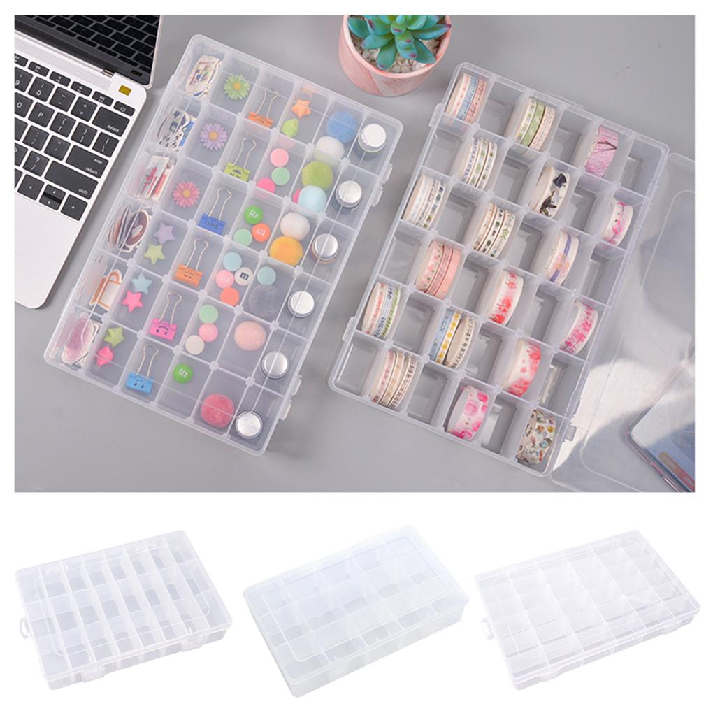 15/24/36 Сетка Лента Коробка Для Хранения Бумажная Наклейка Чехол Прозрачный DIY Контейнер Держатель Органайзер Канцелярские Принадлежности