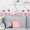 Наклейка на стену романтический цветочный узор бабочки самоклеящаяся отличная липкость противоскользящая влагостойкая наклейка для украшения стены спальни гостиной