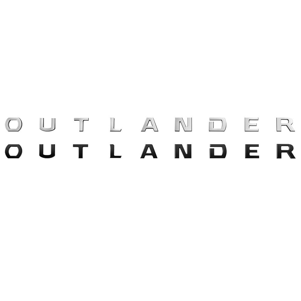 For Sticker Black Silver Outlander Car Hood Sticker Emblem For Outlander Car Style Hood Sticker