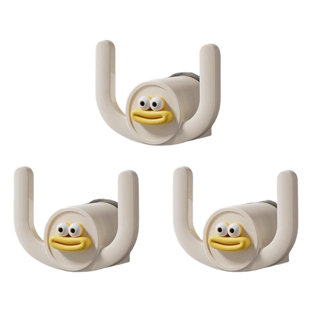 3 шт. Прочный Без сверления Ванная комната Подвесной крючок Пластиковые материалы Портативный аксессуар для дополнительного хранения на кухнях