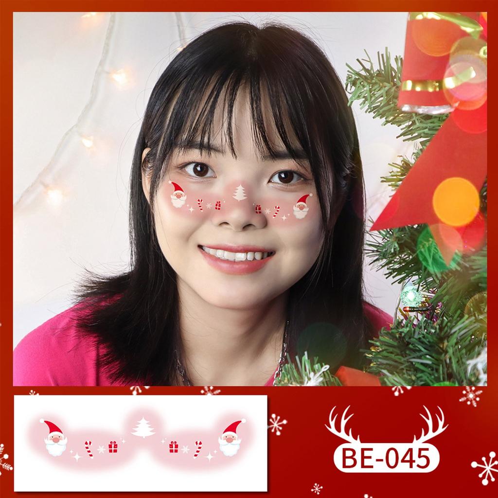 Рождественские наклейки для глаз с изображением лица, подводка для глаз, тени для век, временные наклейки, наклейки для женщин и девочек, костюм на Хэллоуин, одежда для косплея, аксессуары для вечеринок
