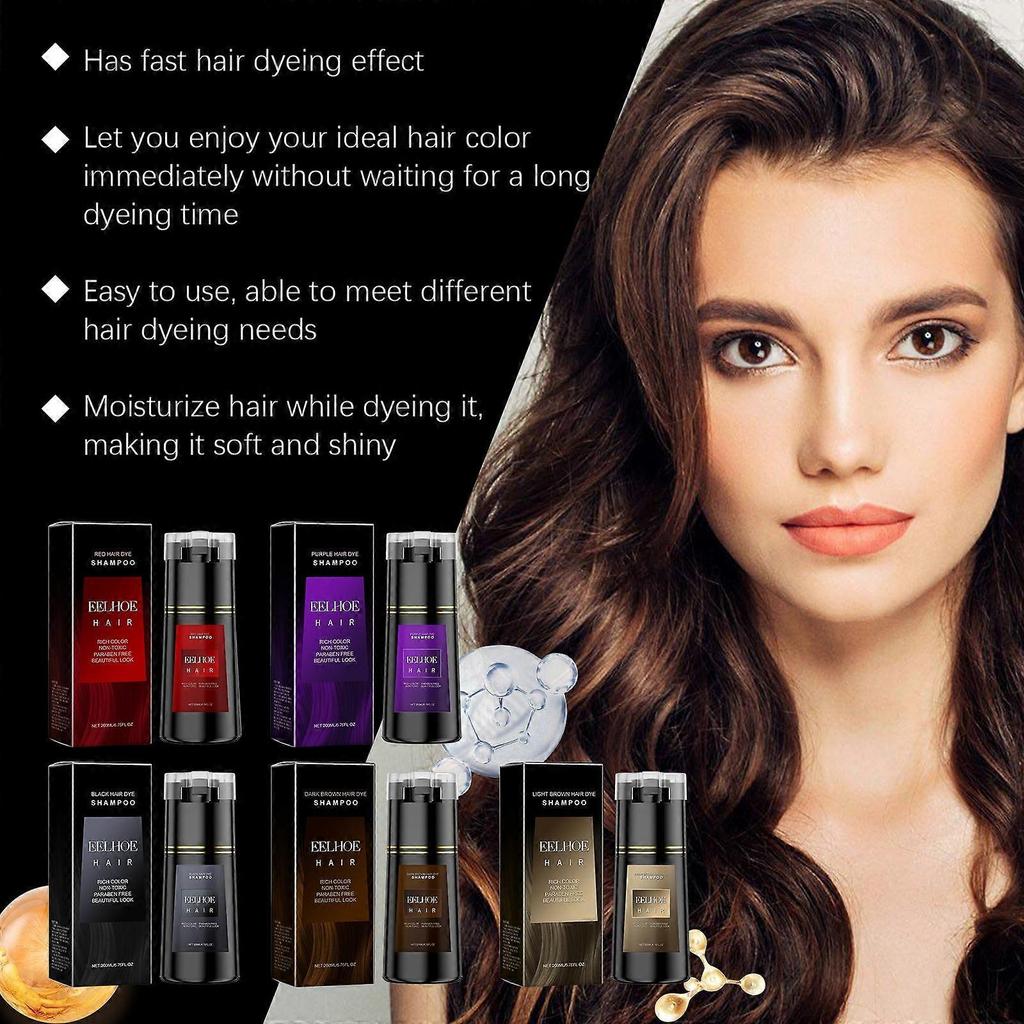 Eelhoe Hair Shampoo Plant Extract Care Multi-Color Diy Trendy Hair Gentle And Easy-To-Color Shampoo