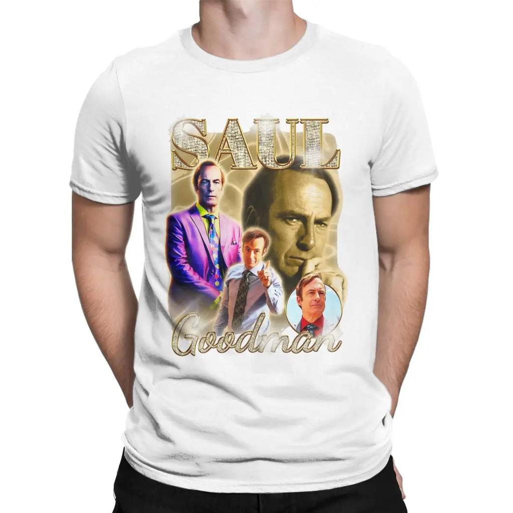 Saul Goodman Vintage Better Call Saul Jimmy T-Shirts for Men 100% Cotton Tees Crewneck Short Sleeve T Shirts Plus Size Clothes