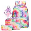 3 Pcs Backpack for Kids Girls School Backpack with Lunch Box Set Elementary Middle School Book Bag Water Resistant Mochilas