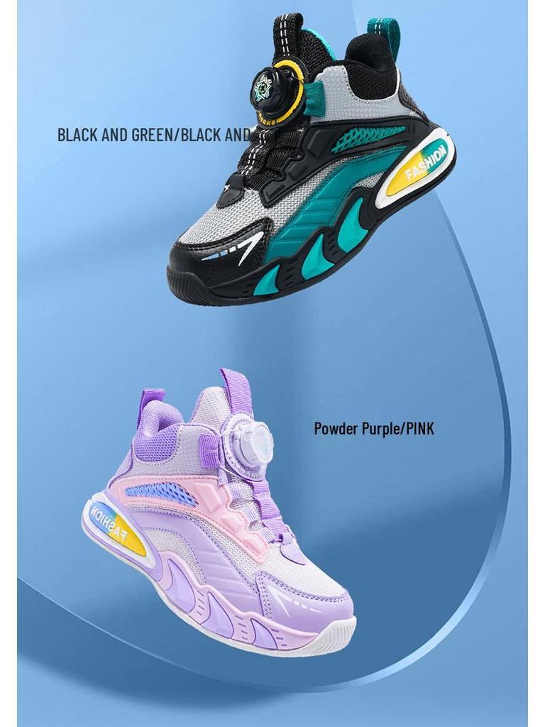 Детские баскетбольные кроссовки - Легкие, Средний/Большой размер, Кожа весна 2025, для мальчиков и девочек.