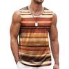 Color Block Striped 3D Print Tank Tops Summer Men's Fashion Streetwear