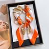 Маленький квадратный платок шелковый платок женский весенний и осенний к рубашке французская профессиональная одежда шарф для защиты шеи стюардессы тонкий шарф