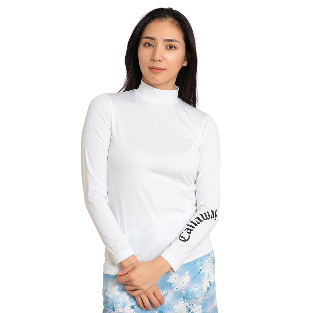 Long Sleeve High Neck Shirt Innerwear M [Callaway] Women's HI-NECK SHIRT/Golf 24SS_1030_White