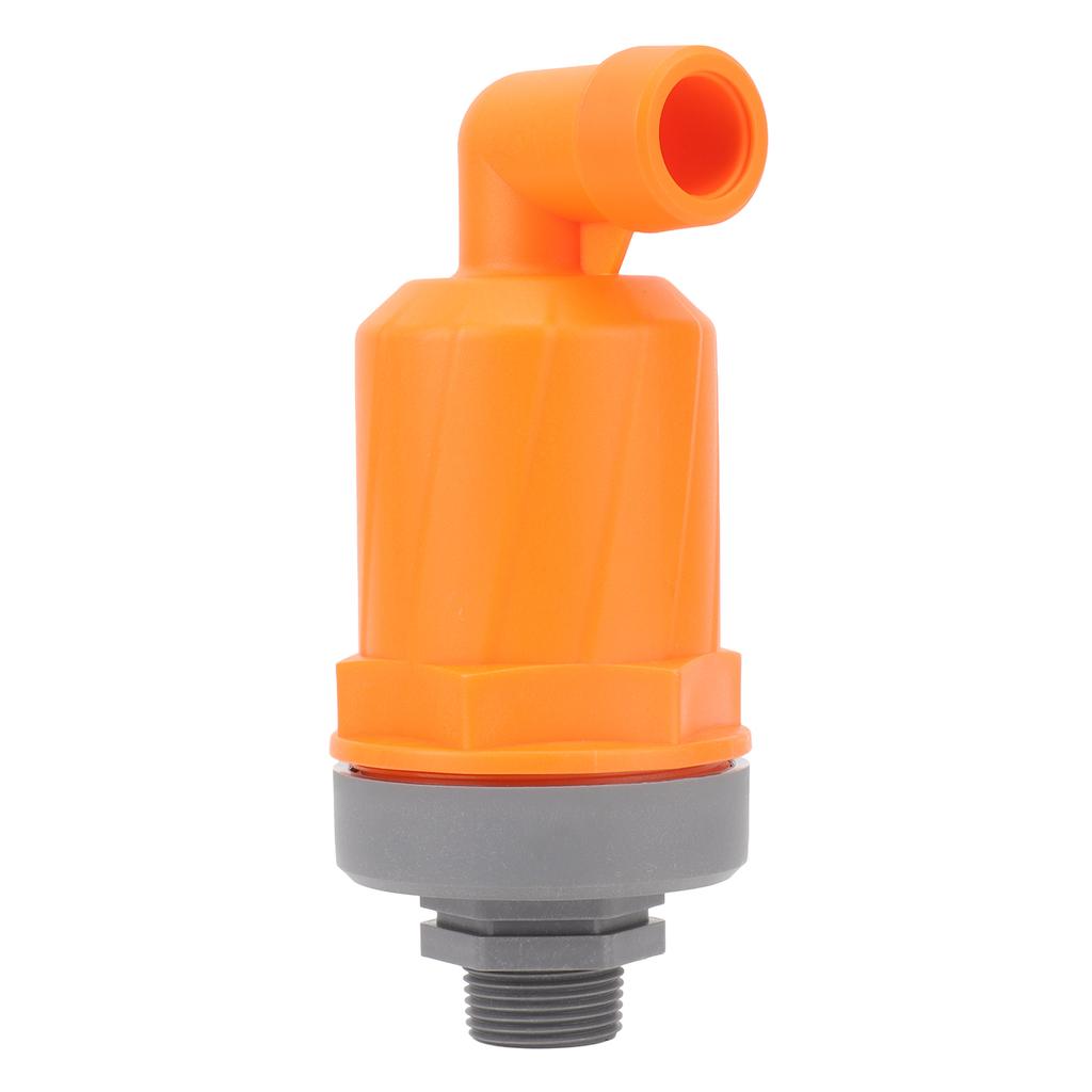Orange Automatic Air Vent Valve High Hardness Great Flowing Rate PP Exhaust Vent Valve Top G1 2 Bottom G1 Compound Type