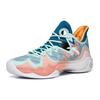 Anta Кроссовки для баскетбола Crazy Tide 4, устойчивые к скольжению, амортизирующие, прочные, среднего размера, мужские, белые, синие, розовые 112231106-2
