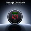 USAMS CC327 C44 USB-A + Type-C Dual Port Car Charger 45W Fast Charging Aluminum Alloy Power Adapter with Voltage Display