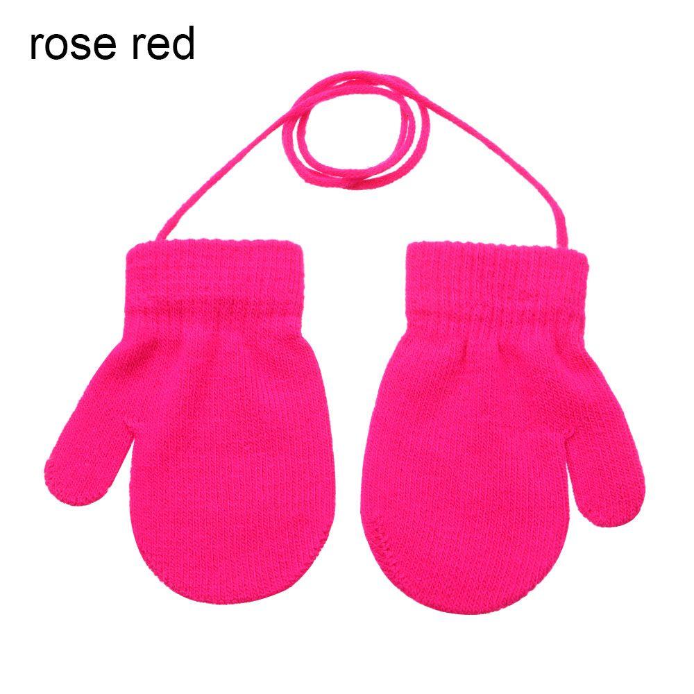 1-4 Years Anti-lost Baby Boys Girls Kids Gloves Thick Warm Sports Gloves Knitted Mittens