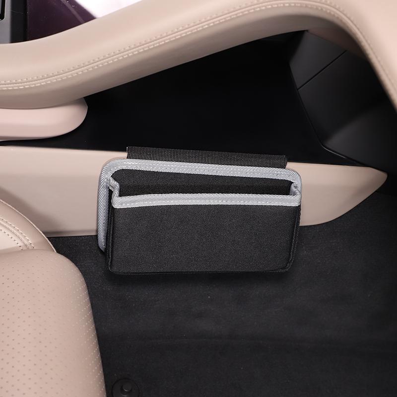 Для Porsche Taycan-2022 Серая автомобильная консоль, боковая подвесная сумка, сумки для хранения телефонов, многофункциональная сумка для хранения, автомобильные аксессуары