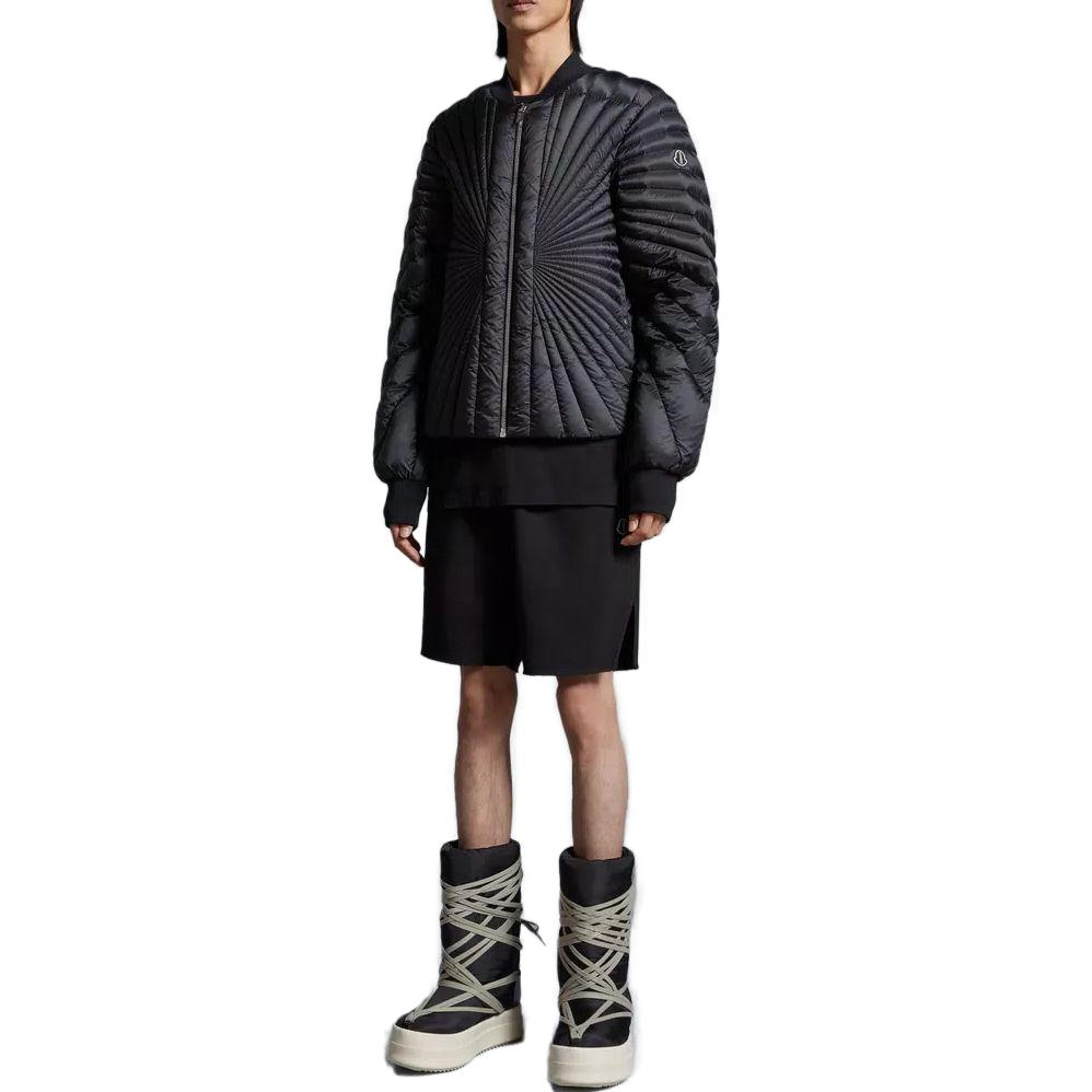 Moncler X Rick Owens Collaboration FW23 Loose Drawstring Casual Shorts Unisex shorts Black I209N8H00001M3675999