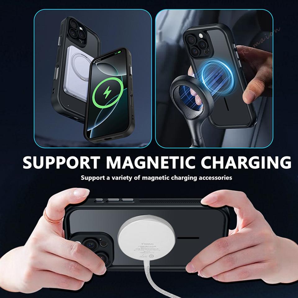 Магнитный Чехол из Жидкого Силикона для For Iphone 17 1 14 13 12 11 16 Pro Max Air 14 1 16 Plus Защитный Ударопрочный Чехол