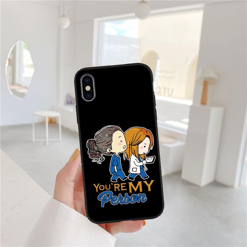 CJ62 Grey's Anatomy Soft Shell Phone Case for iPhone 16 15 14 13 12 Pro Max Plus Mini