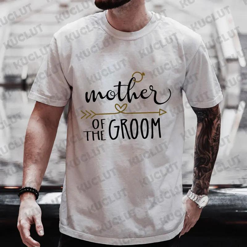Футболка Team Groom Отец Мать Жениха Свадебная Вечеринка Футболка Семейный Набор Парная Одежда Мальчишник Футболки Дружка Y2k Топы