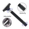 Yintal Adjustable Butterfly Open Double Edge Safety Razor Black Silver Color Matching Fashion Design Shaver