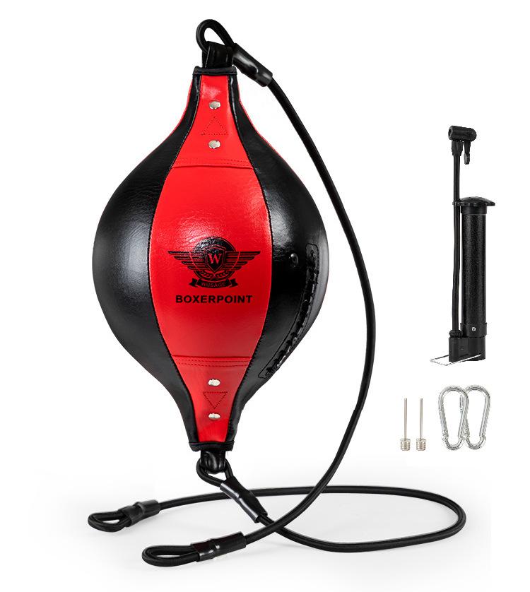 New Portable Training Double End Bag Boxing Punching Ball Flexible PU Leather Fitness Core Training And Coordination Equipment