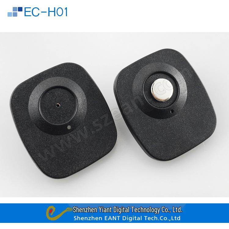 8.2MHz Black Small Square Anti-theft RF Tag for Clothing Stores