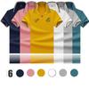 Summer Korean Fashion Men's Polo Shirt Embroidered Lapel Collar Short Sleeves Tops