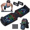 Portable Multifunctional Push-up Board Set with Handles Foldable Fitness Equipment for Chest Abdomen Arms and Back Training