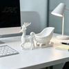 Настольное праздничное украшение 3D-печатный олень и сани, лоток для хранения, рождественский органайзер для ароматерапии, минималистичный домашний декор, ключи, мелкие предметы
