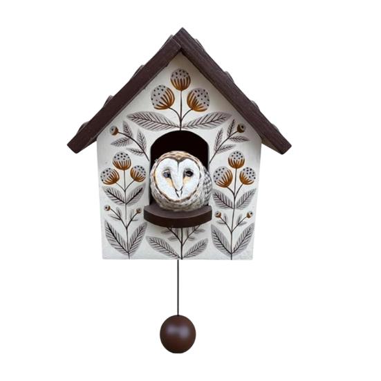 Whimsical Kinetic Art Birdhouse Wall Decor Handmade Wooden Decorative Wall Ornament Patchwork Garden Decoration