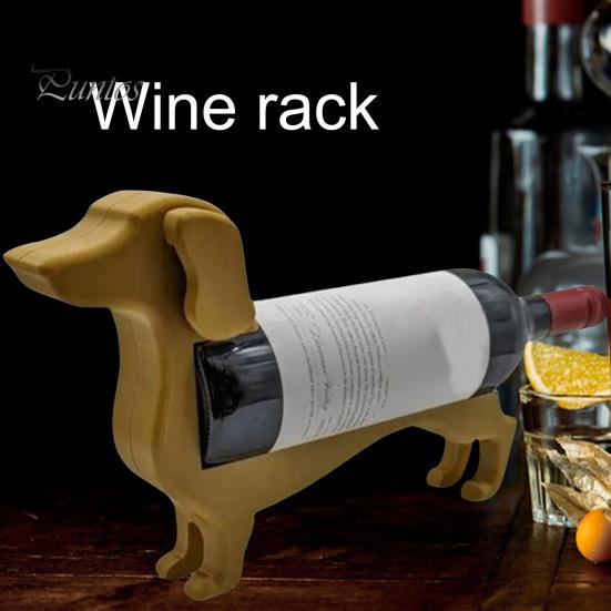 Держатель для бутылки вина такса, деревянная форма собаки, подставка для пивной бутылки, стойка-органайзер, домашний ресторан, бар, стол, настольная фигурка, украшение