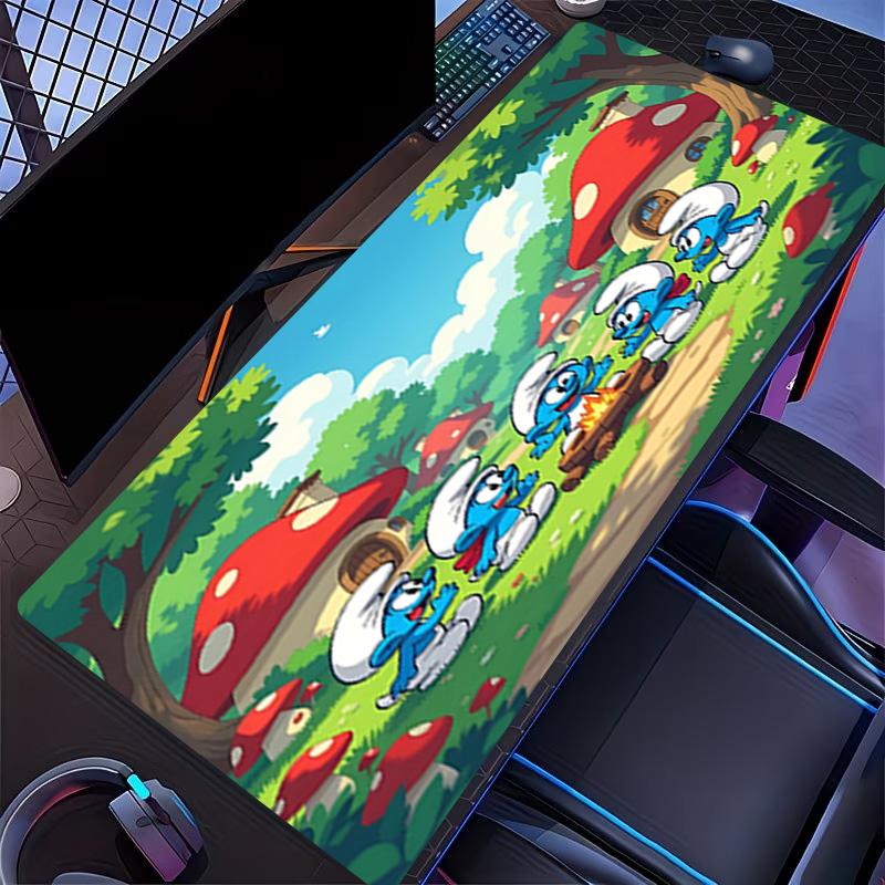 Blue Smurfs Print Mouse Pad, for Keyboard Pad Laptop PC Mat for Office Home Use, Desk Decor, Perfect Birthday Gift for Gamers