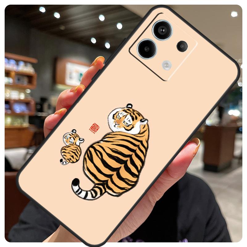 Мультяшный Чехол Толстый Тигр Для Xiaomi Redmi Note 11 10 12 13 14 15 Pro Plus Чехол Для Redmi 15 15C 10C 12C 13C 14C