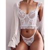 Сексуальный бюстгальтер с ультратонким кружевным ремешком и французской изысканной вышивкой, нижнее белье из стального кольца с наружным слоем для женщин