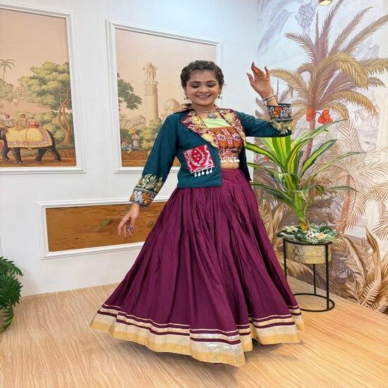 Bohemian Chic Skirt & Embroidered Jacket Set with Crop Top